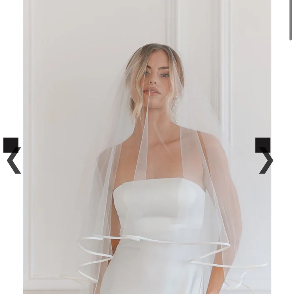 Untamed Petals, Hartley Two Tiered White Veil - Amazing Condition